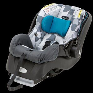 Evenflo Embrace 35 lbs Infant Car Seat, Geometric Blue